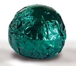 Dark Green Aluminium Foil Square for 30mm Choc